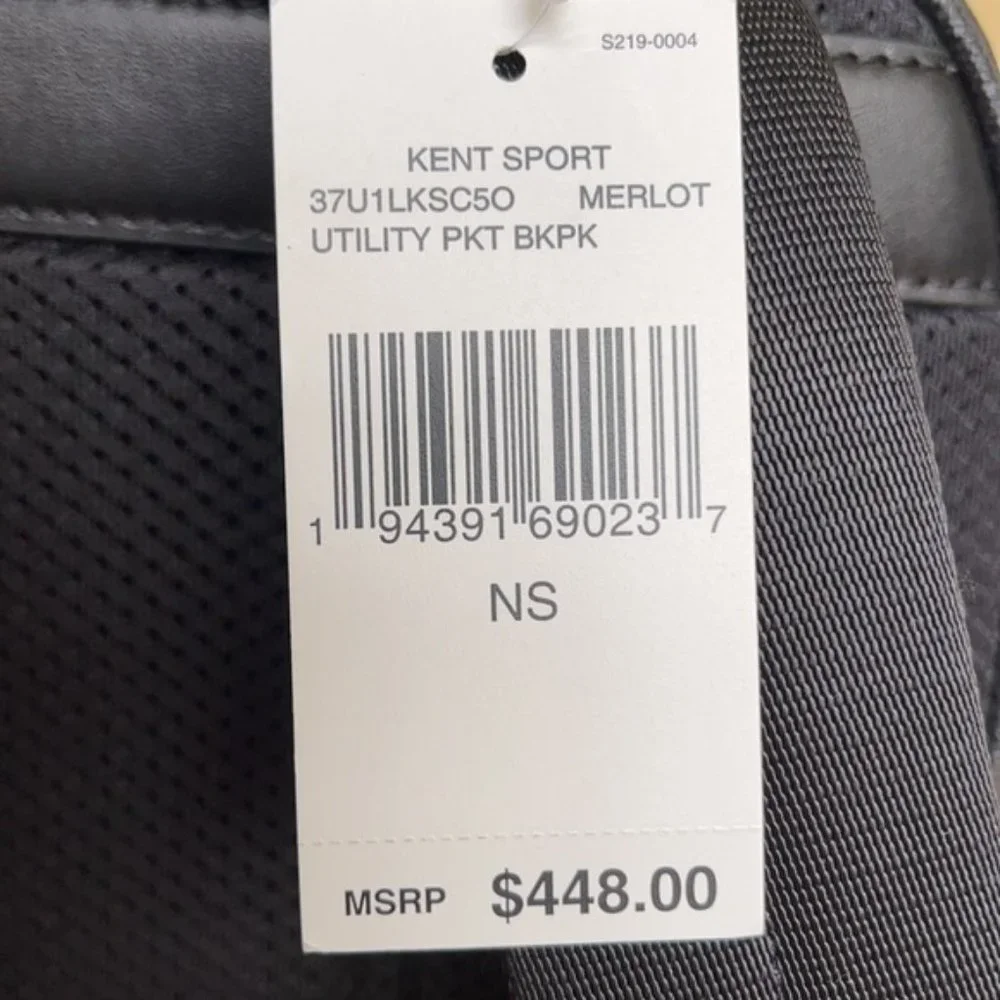 Michael Kors Kent Sport Utility Backpack Merlot - Picture 9 of 16